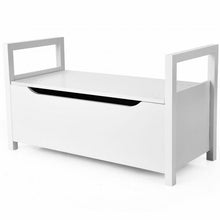Load image into Gallery viewer, Shoe Bench Hallway Entryway Storage Rack w/ Cushion Seat-White
