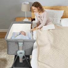 Load image into Gallery viewer, Adjustable Baby Bedside Crib with Large Storage-Gray
