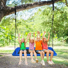 Load image into Gallery viewer, 60&quot; Platform Tree Swing Outdoor with  2 Hanging Straps-Blue
