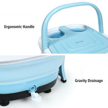 Load image into Gallery viewer, Foldable Foot Spa Bath Motorized Massager with Bubble Red Light Timer Heat-Blue
