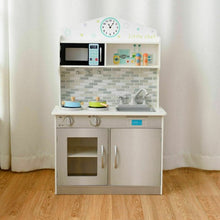 Load image into Gallery viewer, Kids Wooden Pretend Cooking Playset Cookware Kitchen-Beige

