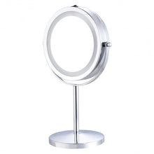 Load image into Gallery viewer, 7&quot; Double-Sided Makeup Mirror 18 LED Lights 7x Magnification Vanity Beauty
