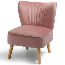 Load image into Gallery viewer, Armless Accent Chair Modern Velvet Leisure Chair-Pink
