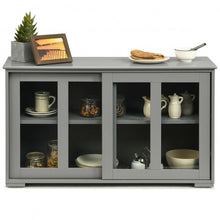 Load image into Gallery viewer, Sideboard Buffet Cupboard Storage Cabinet with Sliding Door-Gray
