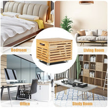 Load image into Gallery viewer, Bamboo Hanging and Rolling File Storage Organizer-Natural
