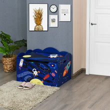 Load image into Gallery viewer, Wooden Toy Box Storage with Seating Bench for Kids-Blue
