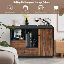 Load image into Gallery viewer, Lateral Mobile Filing Open Cabinet Large Printer Stand with 2 Drawers
