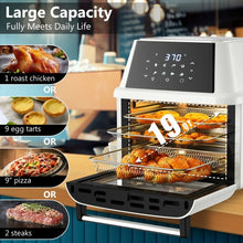 Load image into Gallery viewer, 19 QT Multi-functional Air Fryer Oven 1800W Dehydrator Rotisserie-White

