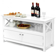 Load image into Gallery viewer, 44&quot; Wooden Storage Cabinet TV Stand-White
