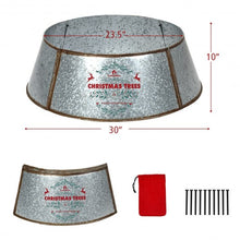 Load image into Gallery viewer, Galvanized Metal ChristmasTree Collar Skirt Ring Cover Decor-Silver

