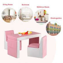 Load image into Gallery viewer, Multi-functional Kids Sofa Table Chair Set-Pink
