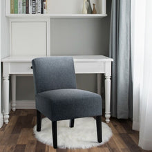 Load image into Gallery viewer, Accent Chair Fabric Upholstered Leisure Chair with Wooden Legs-Gray
