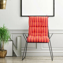 Load image into Gallery viewer, 22" x 44" Tufted Outdoor Patio Chair Seating Pad-Red &amp; Orange
