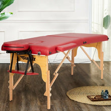 Load image into Gallery viewer, Portable Adjustable Facial Spa Bed  with Carry Case-Red

