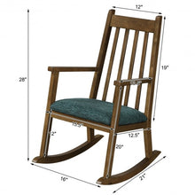 Load image into Gallery viewer, Children&#39;s Wooden Rocking Chair with Cushion-Walnut
