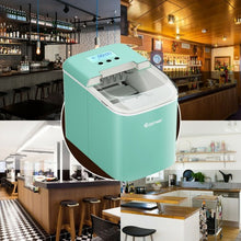 Load image into Gallery viewer, 26 lbs Countertop LCD Display Ice Maker with Ice Scoop-Light Green
