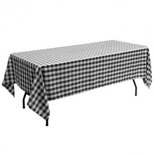Load image into Gallery viewer, 10 Pcs 60&quot; x 126&quot; Rectangular Polyester Party Tablecloth-Black
