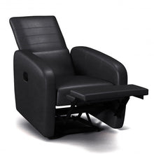 Load image into Gallery viewer, Contemporary Foldable-Back Leather Manual Recliner Sofa Chair-Black
