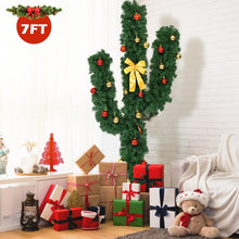 Load image into Gallery viewer, 5&#39; / 6&#39; / 7&#39; Artificial Cactus Christmas Tree with Lights-7&#39;
