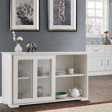 Load image into Gallery viewer, Sideboard Buffet Cupboard Storage Cabinet with Sliding Door-White
