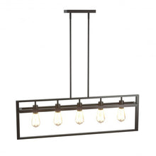 Load image into Gallery viewer, 5-Lights Pendant Lamp with Iron Square Lamp Shade
