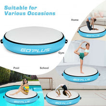 Load image into Gallery viewer, 40&quot; Inflatable Round Gymnastic Mat Tumbling Floor Mat with Electric Pump-Blue
