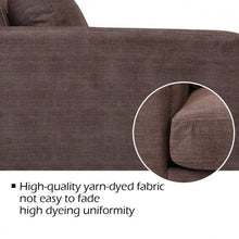 Load image into Gallery viewer, Upholstered Modern Fabric Love Seat Sofa-Coffee
