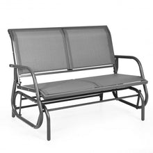 Load image into Gallery viewer, Swing Glider Chair 48&quot; Loveseat Rocker Lounge Backyard-Gray
