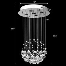 Load image into Gallery viewer, Mount Modern Crystal Chandelier with Crystal Balls
