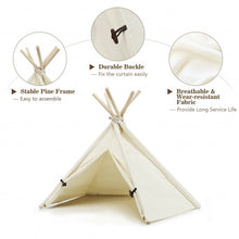 Load image into Gallery viewer, Indoor Pet Teepee Dog Puppy Cat Bed Portable Pet Canvas Tent and House
