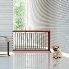 Load image into Gallery viewer, Solid Wood Adjustable Free Stand Dog Gate
