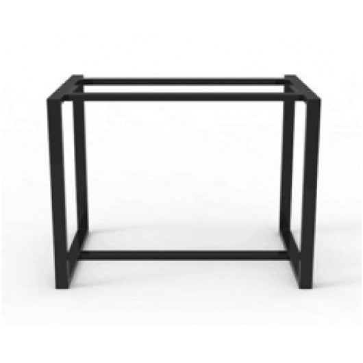 Computer Desk with Bamboo Top & Metal Frame-Steel Frame