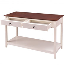 Load image into Gallery viewer, Entryway Wood Console Accent Table with Drawer and Shelf
