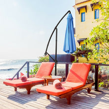 Load image into Gallery viewer, 10 Ft Patio Offset Hanging Umbrella with Easy Tilt Adjustment-Blue
