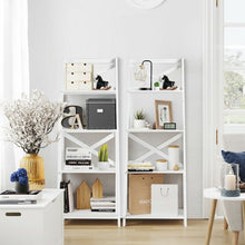Load image into Gallery viewer, 4-Tier Wood Display Storage Bookshelf-White
