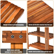 Load image into Gallery viewer, 3-Tier Wood Shoe Rack Shoe Bench Freestanding Boots Storage Organizer
