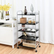 Load image into Gallery viewer, 5 Tiers Shelving Display Rack Rolling Cart
