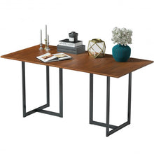 Load image into Gallery viewer, Metal Frame Wood Top Console Dining Table Rectangular Kitchen Table-63&quot; Desk
