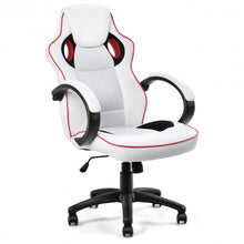 Load image into Gallery viewer, White Executive High-Back Racing Style Office Chair
