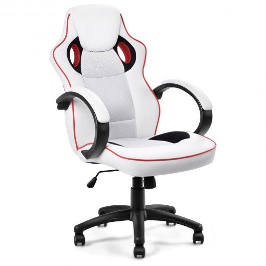 White Executive High-Back Racing Style Office Chair