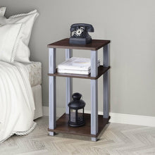 Load image into Gallery viewer, 3 Tier End Table Multipurpose Shelf Night Stand Display Shelving-Coffee
