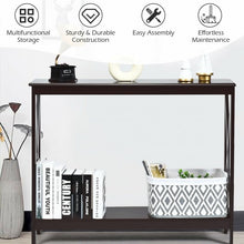 Load image into Gallery viewer, 2-Tier Console X-Design Sofa Side Accent Table-Espresso
