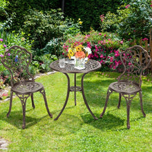 Load image into Gallery viewer, 3 Pcs Cast Aluminum Bistro Set
