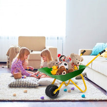 Load image into Gallery viewer, Outdoor Garden Backyard Play Toy Kids Metal Wheelbarrow-Green
