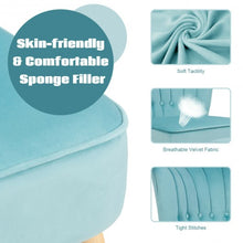 Load image into Gallery viewer, Leisure Chair and Ottoman Thick Padded Tufted Sofa Set-Green
