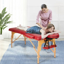 Load image into Gallery viewer, Portable Adjustable Facial Spa Bed  with Carry Case-Red
