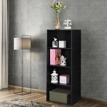 Load image into Gallery viewer, 4 Tier Open Shelf  Storage Display Cabinet-Black
