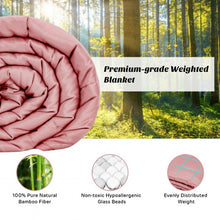 Load image into Gallery viewer, 48&quot;x72&quot; Heavy Weighted 20lb Natural Bamboo Fabric Blanket-Pink
