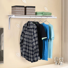 Load image into Gallery viewer, Wall Mounted Folding Home Hanger and Storage Shelf
