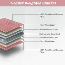 Load image into Gallery viewer, 15 lbs 60" x 80" Heavy Weighted Blanket Natural Bamboo Fabric Soft Breathable
